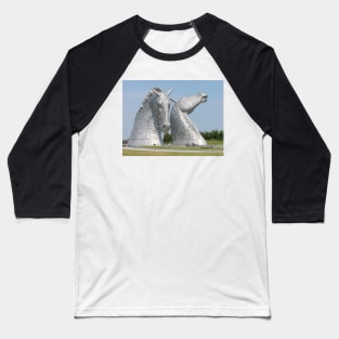 The Kelpies equine sculptures Helix Park Falkirk Baseball T-Shirt